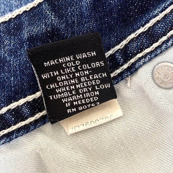 London Jean Frayed Hem Distressed Denim Mini Skirt, size 6 - Picture 6 of 9